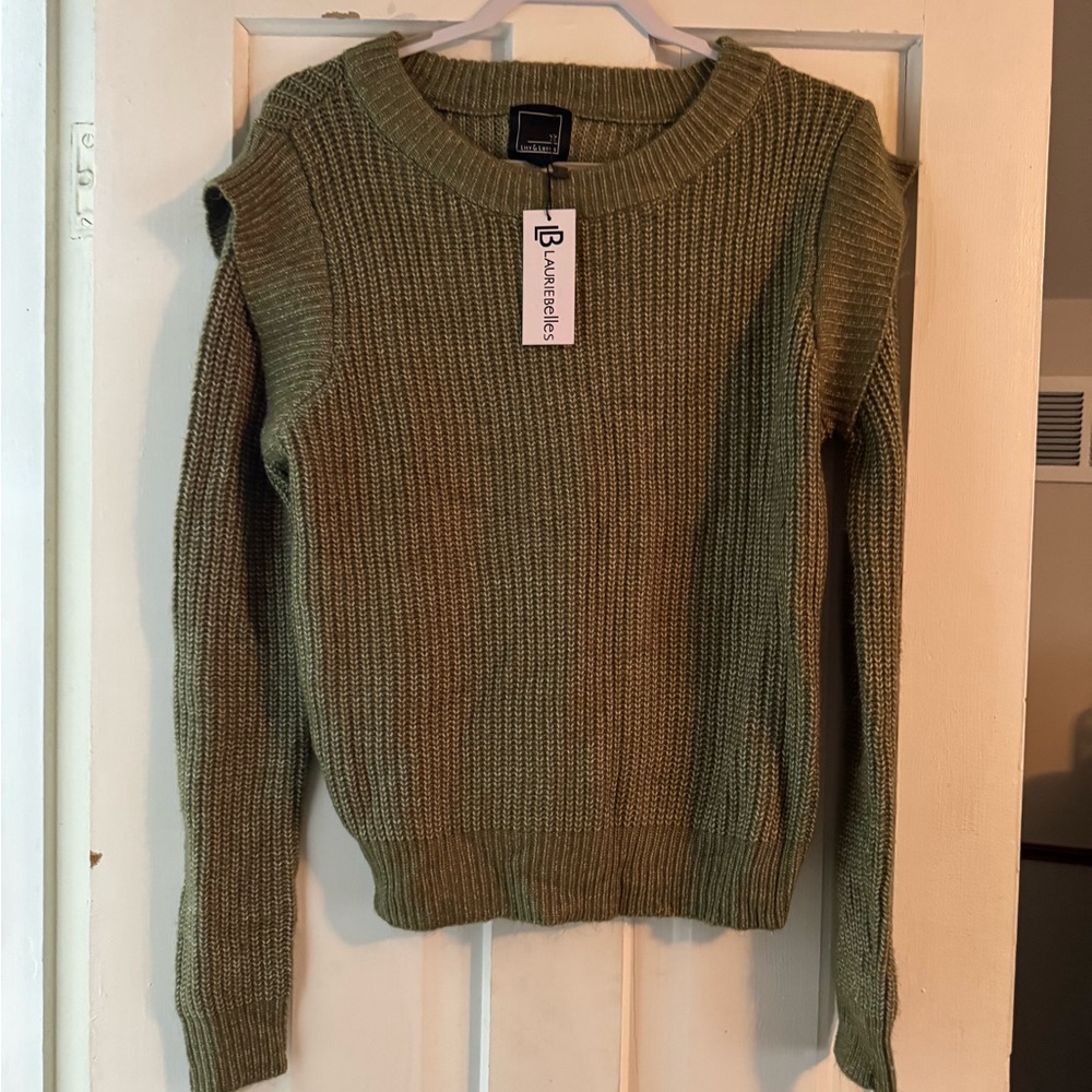 LaurieBelles Olive Green Women's Sweater